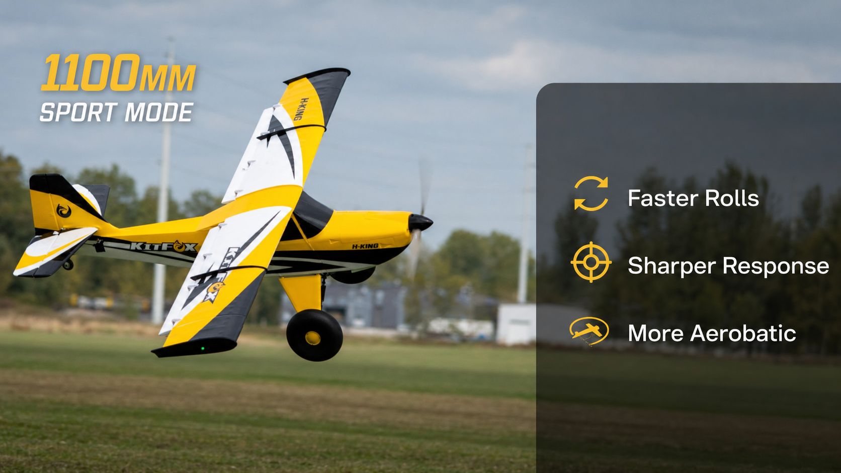 H-King KitFox in 1100mm Sport configuration with short wingtips