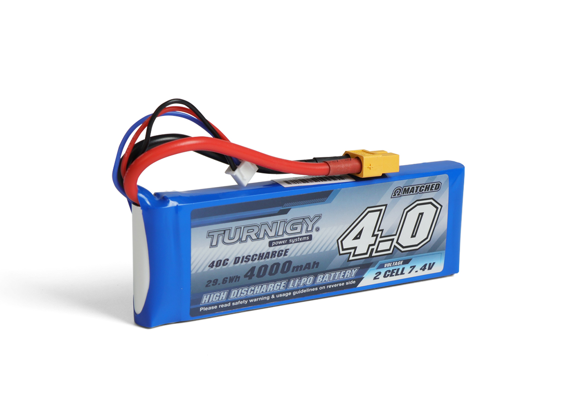 Turnigy 4000mAh 2S (7.4V) 40C Lipo Battery Pack w/XT60
