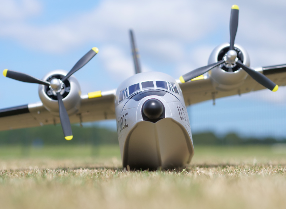 Front view of Avios Albatross HU-16 USAF Search and Rescue twin motor RC flying boat