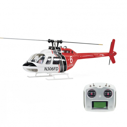 FLYWING (RTF) Bell 206 V3 470 RC Smart Helicopter w/H1 GPS Stabilization System (Red/White)