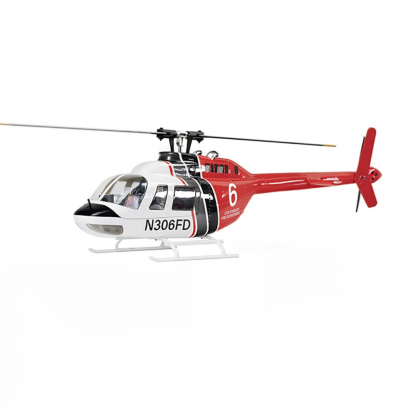 FLYWING (PNF) Bell 206 V3 470 RC Smart Helicopter w/H1 GPS Stabilization System (Red/White)