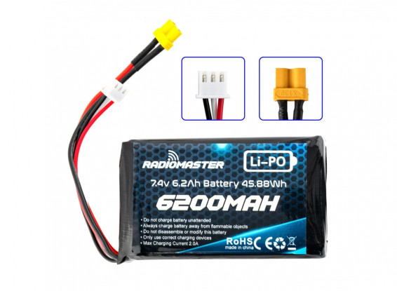 RADIOMASTER 6200mAh 2S Li-Ion Battery Pack for Boxer & TX16S Transmitters