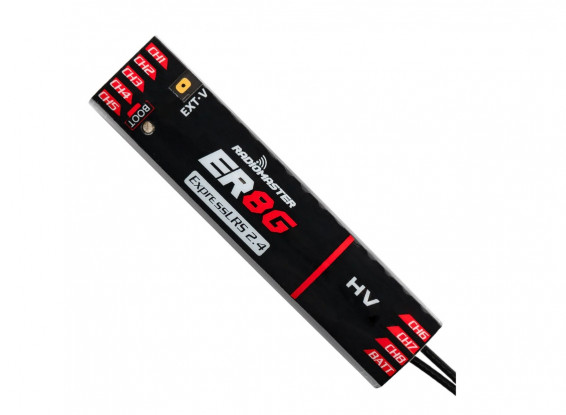 RADIOMASTER ER8G LBT 2.4GHz 8ch ELRS PWM Receiver w/Dual Antenna