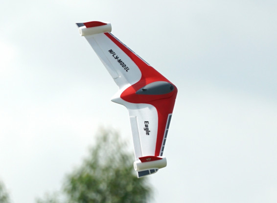 XFLY (PNF) Eagle Twin 40mm EDF Flying Wing Racing Jet w/Gyro EPO 1019mm (Red/White)