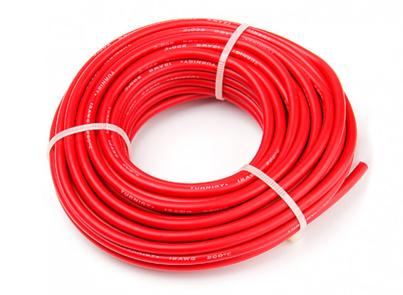 TOP Quality Turnigy Silicone wire red 12AWG with heat shrink UK FAST!