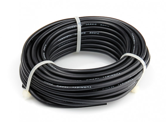 Turnigy High Quality 14AWG Silicone Wire 8m (Black)