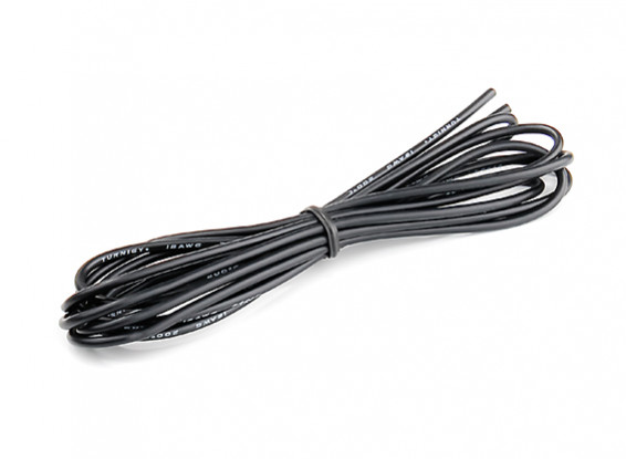 Turnigy High Quality 18AWG Silicone Wire 2m (Black)