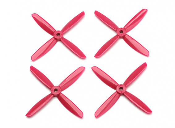 Dalprop Q4045 Bull Nose 4 Blade Propellers CW/CCW Set Red (2 pairs)