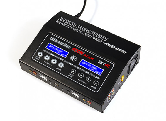SKYRC Ultimate Duo 400W 20A AC/DC Balance Charger/Discharger/Power Supply  (US Plug)