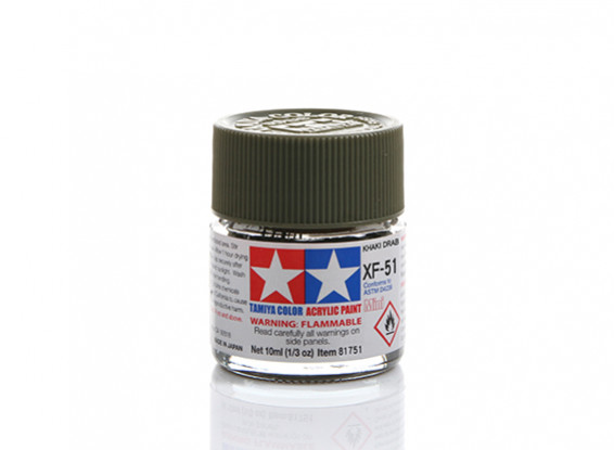 Tamiya XF-51 Flat Khaki Drab Mini Acrylic Paint (10ml)