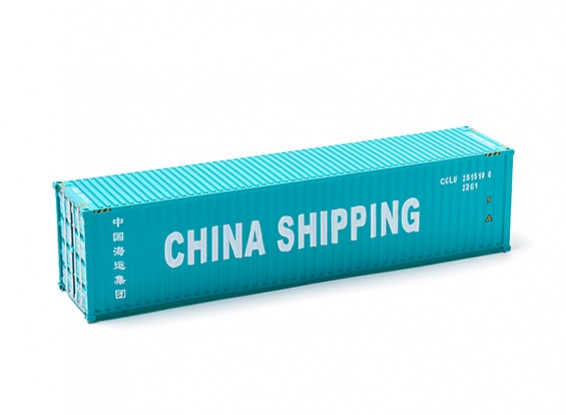 HO Scale 40ft Shipping Container (CHINA SHIPPING) side view