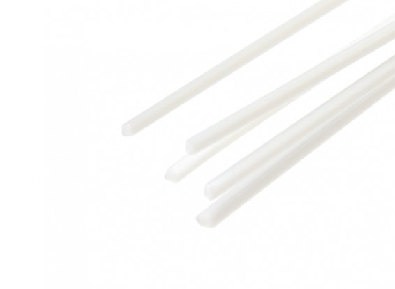 ABS Square Rod 0.5mm x 0.5mm x 500mm White (Qty 5)