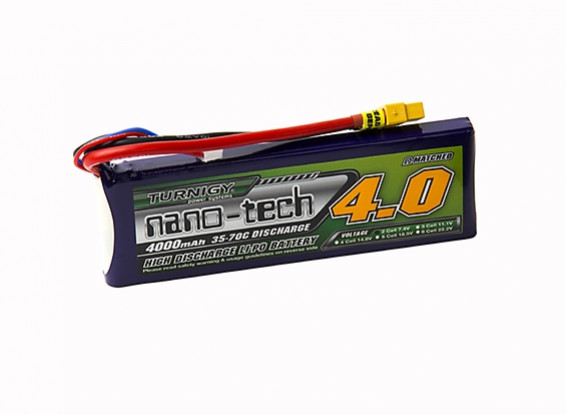 Turnigy nano-tech 4000mah 2S 35~70C Lipo Pack w/XT-60