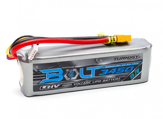 Turnigy Bolt 3450mAh 4S 15.2V 65~130C High Voltage Lipoly Pack (LiHV) w/XT60