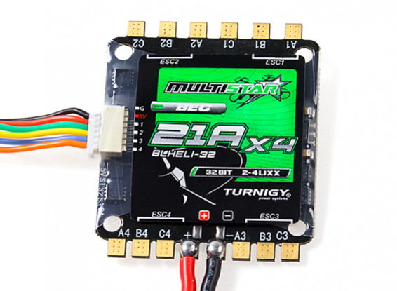 Turnigy Multistar BL-32 4-in-1 32bit 21A 11g Race Spec ESC 2~4S (OPTO)