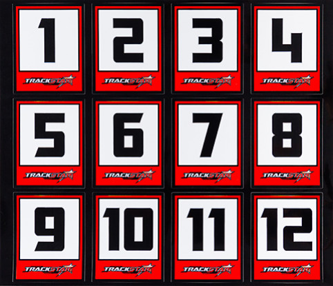 Trackstar Racing Number Decals (10 Sheets)