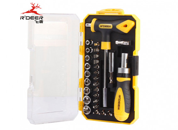 29pc Screwdriver and Socket Set with Compact Carry Case