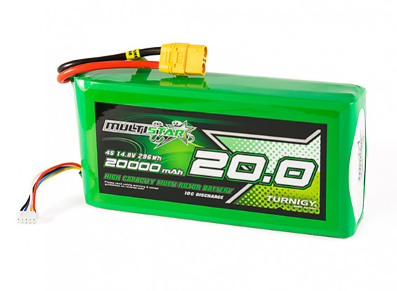 Multistar High Capacity 20000mAh 4S 10C Multi-Rotor Lipo Pack w/XT90