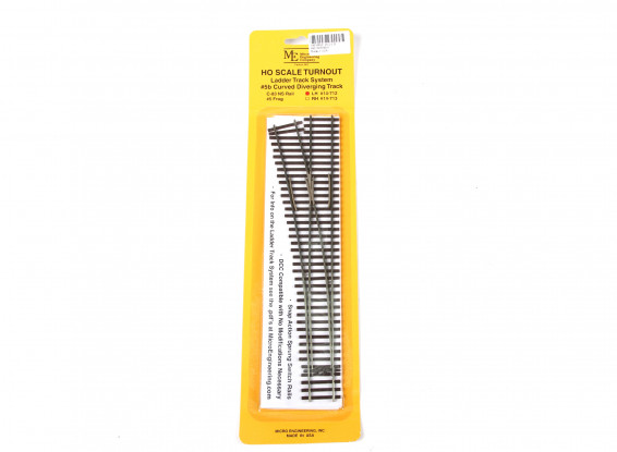 Micro Engineering Ladder System Micro Engineering HO Scale Code 83 Nickel Silver #5b Curved Diverging ...