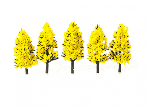 50mm Ready Made Ornamental Tree with Yellow Foliage (5pcs)