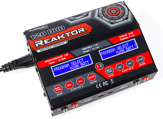 Turnigy Reaktor 120 DUO 2x120W (240W) Balance Charger AC/DC (UK Plug)