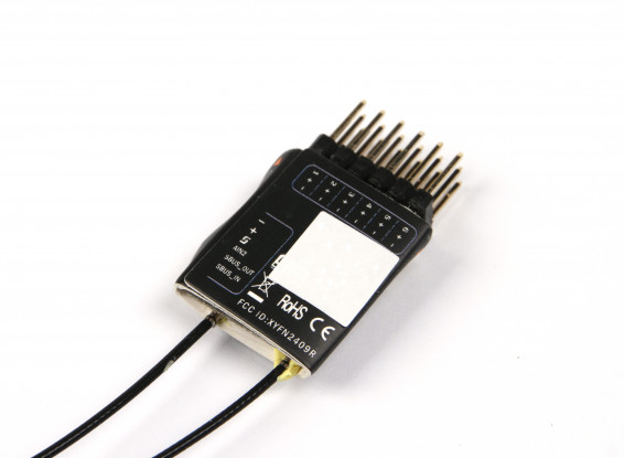 FrSky RX6R 2.4GHz ACCST 6/16CH Micro Receiver w/Telemetry and Smart Port (non EU version)