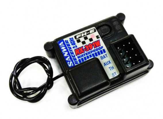 Sanwa RX-391W 2.4GHz FH-E 3ch Waterproof Receiver (MX-6 Compatible)