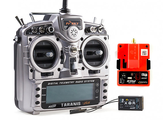 FrSky 2.4GHz ACCST TARANIS X9D/X8R PLUS Telemetry Radio System (Mode 2) (EU) w/R9M Module