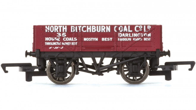 Hornby OO Gauge 4 Plank Wagon "North Bitchburn Coal Co Ltd" Era 3