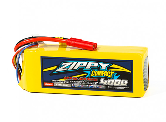 ZIPPY Compact 4000mAh 6S1P 40C Lipo Pack