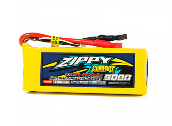 ZIPPY Compact 5000mAh 2S1P 40C Lipo Pack