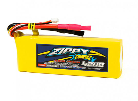 ZIPPY Compact 4200mAh 3S1P 30C LiFePo4 Pack