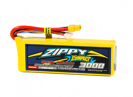 Zippy Compact 3000mAh 6S 20C Lipo Pack w/XT60