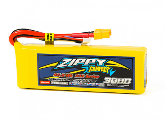 ZIPPY Compact 3000mAh 5S1P 20C Lipo Pack w/XT60