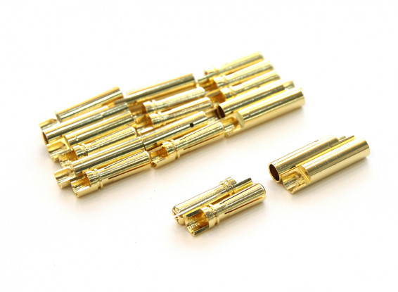 4mm Easy Solder Male/Female Gold Plated Connectors (10 pairs)