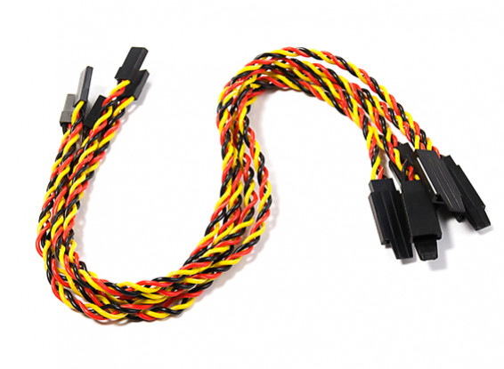 300mm Twisted Servo Lead Extension (JR) with Hook 22AWG (5pcs/bag)