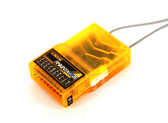 OrangeRx R920X V3 9Ch 2.4GHz DSM2/DSMX Compatible Full Range Receiver w/Div Ant, F/Safe & SBUS 1