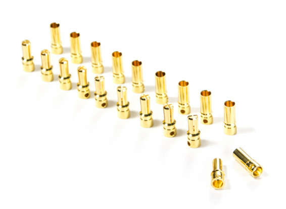 10 Pairs 3.5mm Gold Bullet Connector Plug Male & Female for RC Battery ESC Motor