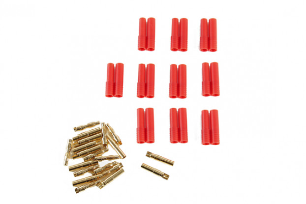  HXT 4mm Gold Plated Solder Type Connectors w/Insulated Housing (5 pairs)