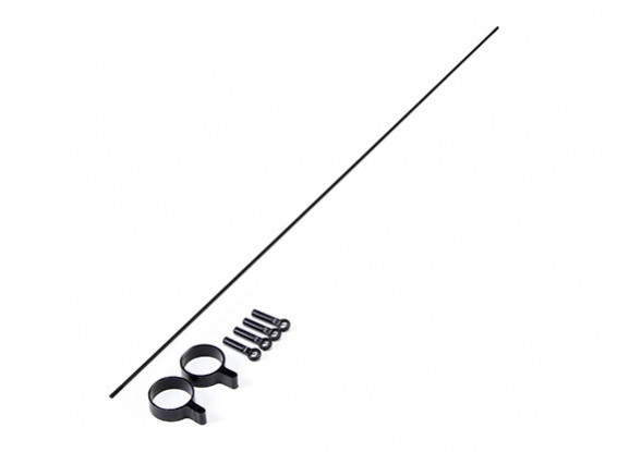 RJX X-TRON 500 Tail Rotor Pitch Control Rod with Boom Guides # X500-83069