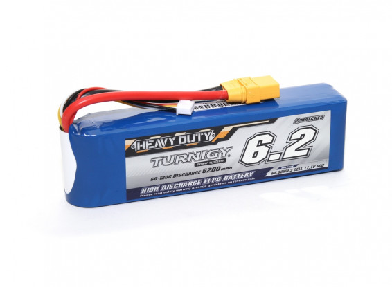 Turnigy Heavy Duty 6200mAh 3S 60C LiPo Battery Pack w/XT90