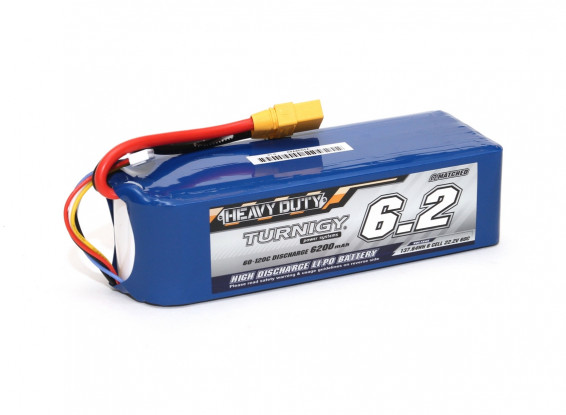 Turnigy Heavy Duty 6200mAh 6S 60C LiPo Battery Pack w/XT90