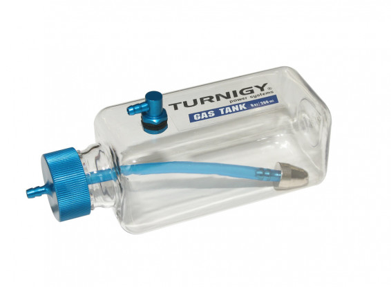 Turnigy 260ml Transparent RC Fuel Tank w/Clunk Weight & Vent (Suits Gas & Nitro Fuels)