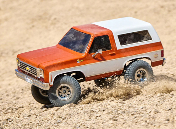 FMS (RTR) 1:24 FCX24 Chevrolet K5 Blazer (Orange/White) 4WD Rock Crawler w/2-Speed Transmission, Tx, LiPo & Charger