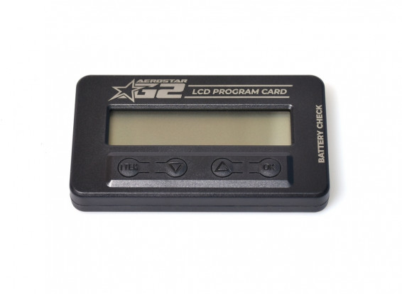 Aerostar RVS G2 ESC LCD Programming Card & LiPo Cell Checker