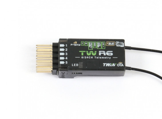 FrSky TW R6 Dual 2.4GHz 6ch TW Protocol SBUS/FBUS/S.Port Receiver