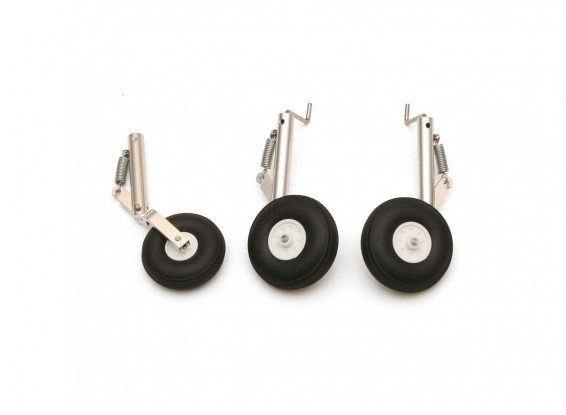 H-King Viper 64 EDF Jet Replacement CNC Landing Gear Set w/Springs & Wheels (3pcs)