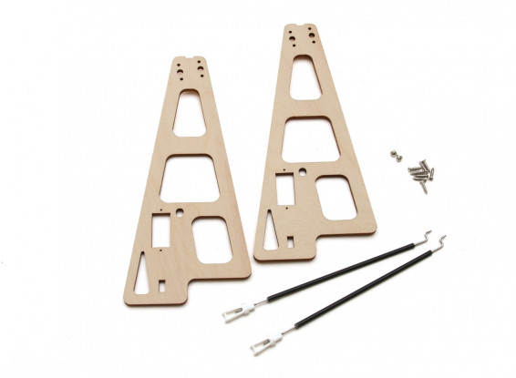 Durafly Auto-G2 V2 Gyrocopter Replacement Wood Mast Supports w/Linkage Rods & Screws