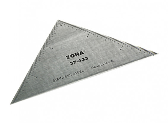 Zona Precision 3" Stainless Steel Triangle Ruler