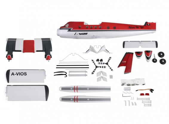 Avios Twin Otter (PNF) Scale Twin-Engine STOL Plane w/Wheels & Floats EPO 1600mm